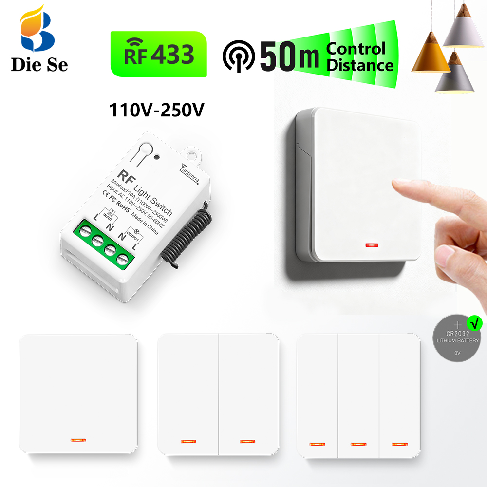 Home Improvement Loan - Saklar Lampu AC Nirkabel 433MHz 220V