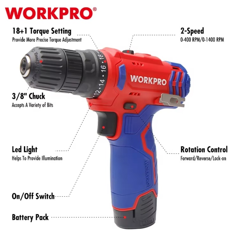 Bor Tanpa Kabel 12V 10mm Alat  - Power Drill Cordless ulasan dan harga