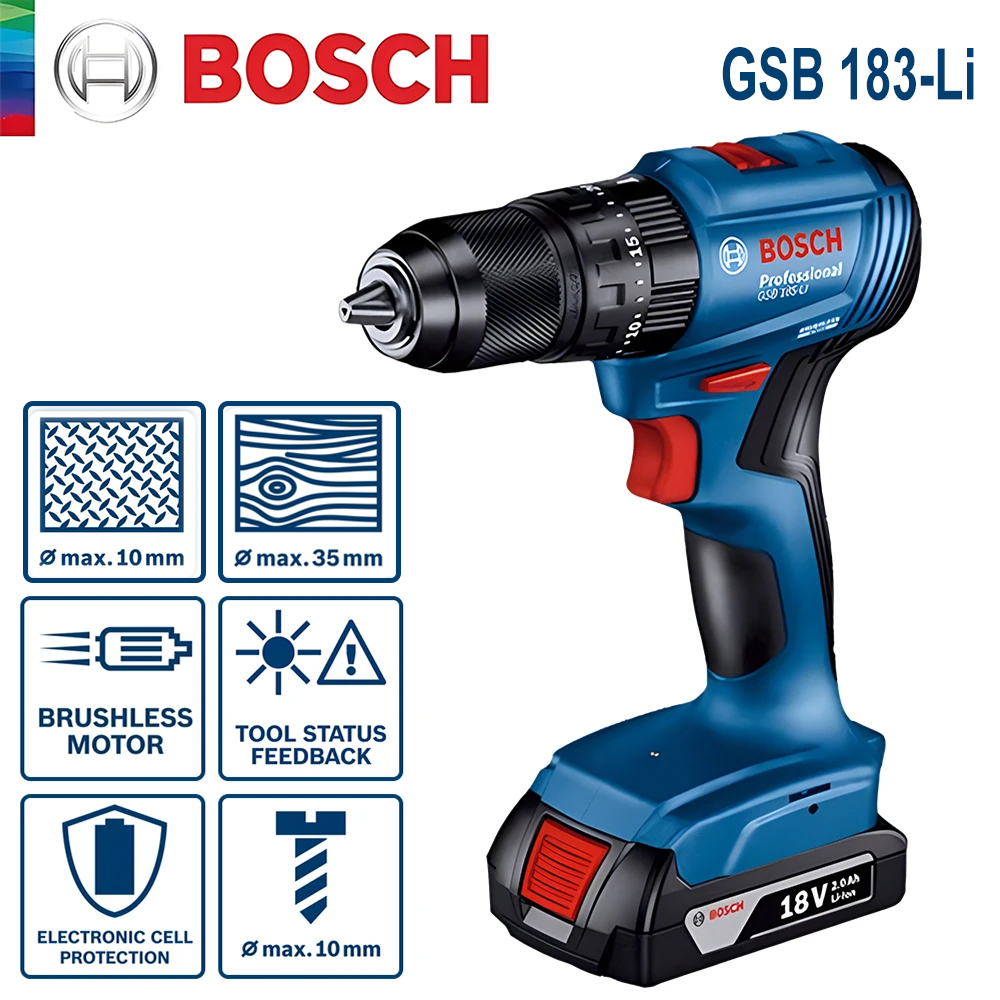 Bosch GSB 183-LI Obeng Bor Lis - Power Drill Cordless ulasan dan harga